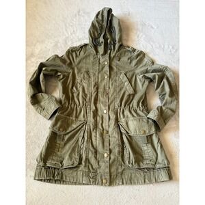 Garage Size Large Smart Parka Olive Green Hooded Drawstring Utility‎ Jacket